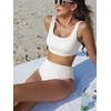image:imageANRABESS Womens High Waisted Bikini Sets Square Neck Two Piece SwimsuitsWhite