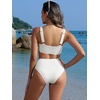 image:imageANRABESS Womens High Waisted Bikini Sets Square Neck Two Piece SwimsuitsWhite