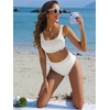 image:imageANRABESS Womens High Waisted Bikini Sets Square Neck Two Piece SwimsuitsWhite