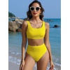 image:imageANRABESS Womens High Waisted Bikini Sets Square Neck Two Piece SwimsuitsYellow