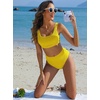 image:imageANRABESS Womens High Waisted Bikini Sets Square Neck Two Piece SwimsuitsYellow