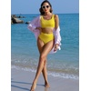 image:imageANRABESS Womens High Waisted Bikini Sets Square Neck Two Piece SwimsuitsYellow