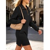 image:imageANRABESS Womens Long Sleeve Half Zip Mini DressBlack