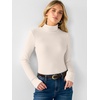 image:imageANRABESS Womens Long Sleeve Turtleneck Thermal Tops Fall UndershirtsBeige