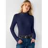 image:imageANRABESS Womens Long Sleeve Turtleneck Thermal Tops Fall UndershirtsNavy Blue