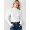 image:imageANRABESS Womens Long Sleeve Turtleneck Thermal Tops Fall UndershirtsWhite