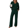 image:imageANRABESS Two Piece Sets for Women Fall Lounge Airport OutfitsDark Green