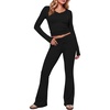 image:imageANRABESS Womens 2 Piece Outfits 2026 Fall Lounge Matching SetBlack