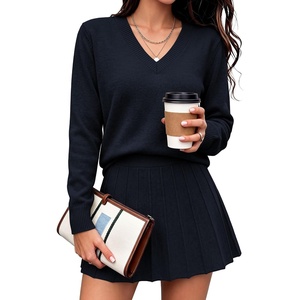 image:imageANRABESS Skirt Sets for Women Fall 2 piece OutfitsNavy Blue