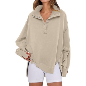 image:imageANRABESS Sweatshirt for Women Oversized Casual Fall Henley Pullover TopApricot