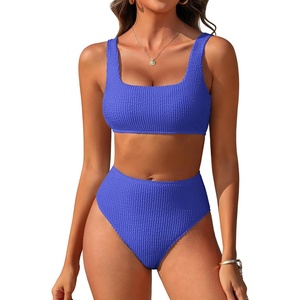 image:imageANRABESS Womens High Waisted Bikini Sets Square Neck Two Piece SwimsuitsRoyal Blue