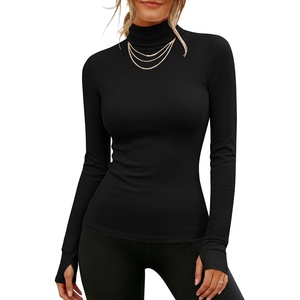 image:imageANRABESS Womens Long Sleeve Turtleneck Thermal Tops Fall UndershirtsBlack