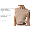 image:imageANRABESS Business Casual Tops for Women Cap Sleeve Work Wrinkle Free ShirtsAlmond