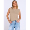 image:imageANRABESS Business Casual Tops for Women Cap Sleeve Work Wrinkle Free ShirtsAlmond