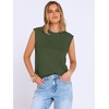 image:imageANRABESS Business Casual Tops for Women Cap Sleeve Work Wrinkle Free ShirtsArmy Green