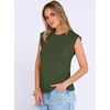 image:imageANRABESS Business Casual Tops for Women Cap Sleeve Work Wrinkle Free ShirtsArmy Green