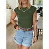 image:imageANRABESS Business Casual Tops for Women Cap Sleeve Work Wrinkle Free ShirtsArmy Green