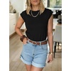 image:imageANRABESS Business Casual Tops for Women Cap Sleeve Work Wrinkle Free ShirtsBlack
