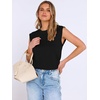 image:imageANRABESS Business Casual Tops for Women Cap Sleeve Work Wrinkle Free ShirtsBlack