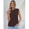 image:imageANRABESS Business Casual Tops for Women Cap Sleeve Work Wrinkle Free ShirtsDark Coffee