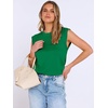 image:imageANRABESS Business Casual Tops for Women Cap Sleeve Work Wrinkle Free ShirtsGreen