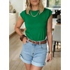 image:imageANRABESS Business Casual Tops for Women Cap Sleeve Work Wrinkle Free ShirtsGreen