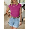 image:imageANRABESS Business Casual Tops for Women Cap Sleeve Work Wrinkle Free ShirtsHot Pink