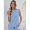 image:imageANRABESS Business Casual Tops for Women Cap Sleeve Work Wrinkle Free ShirtsLight Blue
