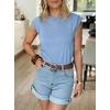 image:imageANRABESS Business Casual Tops for Women Cap Sleeve Work Wrinkle Free ShirtsLight Blue