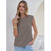 image:imageANRABESS Business Casual Tops for Women Cap Sleeve Work Wrinkle Free ShirtsLight Brown Grey