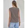 image:imageANRABESS Business Casual Tops for Women Cap Sleeve Work Wrinkle Free ShirtsLight Brown Grey