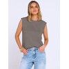 image:imageANRABESS Business Casual Tops for Women Cap Sleeve Work Wrinkle Free ShirtsLight Brown Grey