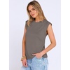 image:imageANRABESS Business Casual Tops for Women Cap Sleeve Work Wrinkle Free ShirtsLight Brown Grey