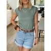 image:imageANRABESS Business Casual Tops for Women Cap Sleeve Work Wrinkle Free ShirtsLight Green