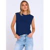 image:imageANRABESS Business Casual Tops for Women Cap Sleeve Work Wrinkle Free ShirtsNavy Blue