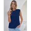 image:imageANRABESS Business Casual Tops for Women Cap Sleeve Work Wrinkle Free ShirtsNavy Blue