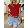 image:imageANRABESS Business Casual Tops for Women Cap Sleeve Work Wrinkle Free ShirtsRed