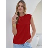 image:imageANRABESS Business Casual Tops for Women Cap Sleeve Work Wrinkle Free ShirtsRed