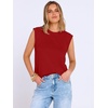 image:imageANRABESS Business Casual Tops for Women Cap Sleeve Work Wrinkle Free ShirtsRed