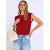 image:imageANRABESS Business Casual Tops for Women Cap Sleeve Work Wrinkle Free ShirtsRed