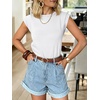image:imageANRABESS Business Casual Tops for Women Cap Sleeve Work Wrinkle Free ShirtsWhite