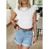 image:imageANRABESS Business Casual Tops for Women Cap Sleeve Work Wrinkle Free ShirtsWhite