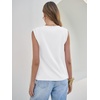 image:imageANRABESS Business Casual Tops for Women Cap Sleeve Work Wrinkle Free ShirtsWhite