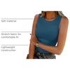 image:imageANRABESS High Neck Ribbed Tank Tops for Women Sleeveless Summer TopsLake Blue