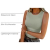 image:imageANRABESS High Neck Ribbed Tank Tops for Women Sleeveless Summer TopsSage Green