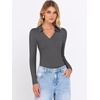 image:imageANRABESS Women Long Sleeve Polo Shirts Business Casual Top Fall OutfitsDark Grey