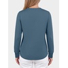 image:imageANRABESS Womens Long Sleeve Shirts Air Layer Henley V Neck TopsGrey Blue