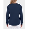 image:imageANRABESS Womens Long Sleeve Shirts Air Layer Henley V Neck TopsNavy Blue