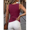 image:imageANRABESS Womens Ribbed Fitted VNeck Tank TopsBurgundy