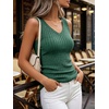 image:imageANRABESS Womens Ribbed Fitted VNeck Tank TopsGreen